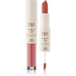 MUA Makeup Academy Multi Lip Nude Edition Long-Lasting Lipstick and Lip Gloss double shade Bloom 3.2 g