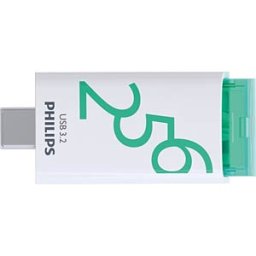 PHILIPS MEDIA PHI FM25FD175B - USB Flash Drive, USB 3.2 Gen 1, 256 GB, USB-C Click Spring Green