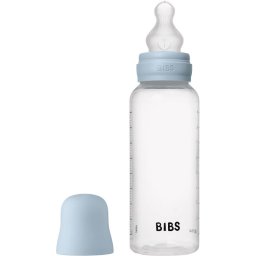 BIBS Anti-Colic Baby Bottle Silicone anti-colic bottle with silicone teat Baby Blue 270 ml