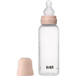 BIBS Anti-Colic Baby Bottle Silicone anti-colic bottle with silicone teat Blush 270 ml