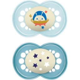 MAM Original Night 6m+ dummy Turquoise 2 pc