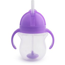 Munchkin Click Lock™ Tip & Sip Cup with straw with weight Purple 6 m+ 207 ml