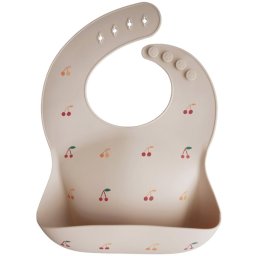 Mushie Silicone Baby Bib baby bib Cherries 1 pc