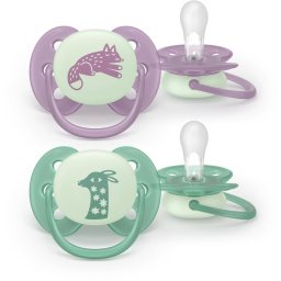 Philips Avent Ultrasoft Night SCF094/04 6-18m dummy Neutral 2 pc