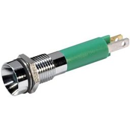 CML TECHNOLOGIES LED 1909-24GN - LED signal light, 5 mm, green, 24 V, indoor recess, Ø8 mm, 1300