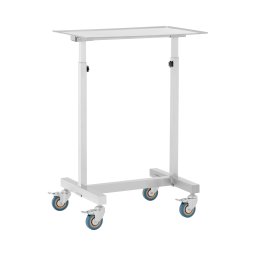 Instrument Trolley - mobile - 60 x 40 cm - height adjustable - stainless steel / rubber
