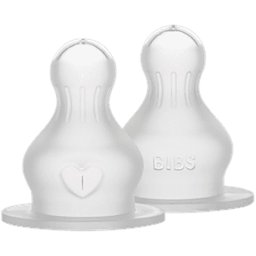 BIBS Silicone Bottle Nipple baby bottle teat Medium Flow 2 pc