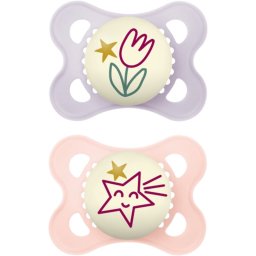 MAM Original Night 0m+ dummy Purple/ Pink 2 pc