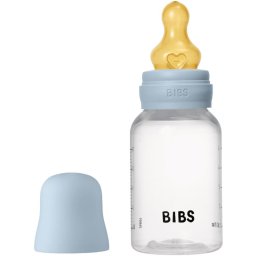 BIBS Anti-Colic Baby Bottle Latex anti-colic bottle with rubber teat Baby Blue 150 ml