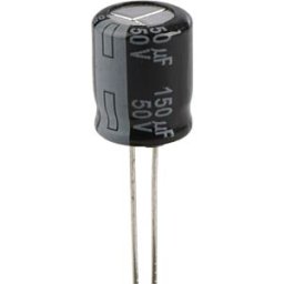 PANASONIC FR-A 150U 50 - Electrolytic capacitor, radial, 150 µF, 50 V, 105°C, low ESR