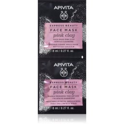 Apivita Express Beauty Cleansing Face Mask Pink Clay Cleansing Mask for the face 2x8 ml