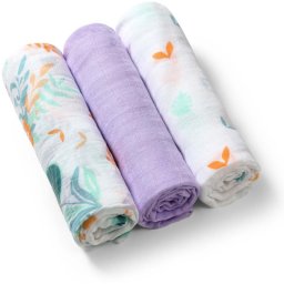 BabyOno Take Care Natural Bamboo Diapers cloth nappies Purple 3 pc