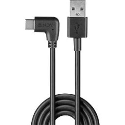 LINDY 32000 - USB 480-Mbps cable, USB-A connector to USB-C connector, 90° righ