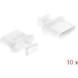 DELOCK 64094 - USB-C dust cover, with handle, 10 pieces, white