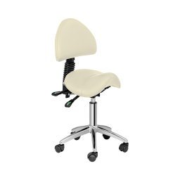 Saddle Chair with Back Support - 550-690 mm - 150 kg - Beige