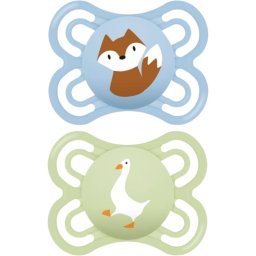 MAM Perfect 0+m, dbl box dummy Blue/ Green 2 pc