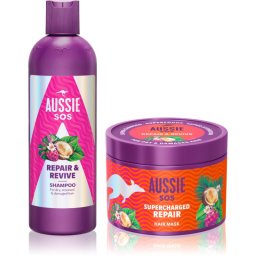 Aussie SOS Repair, Revive & Repeat Gift Set for stressed hair and scalp