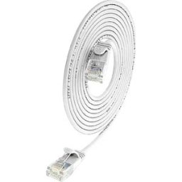 SLIM LUU0.15WT - Patch cable, Cat.6a, U/UTP, SLIM, 0.15 m, white