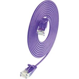 SLIM LUU0.25VT - Patch cable, Cat.6a, U/UTP, SLIM, 0.25 m, violet