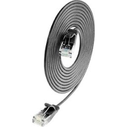 SLIM LUU0.15BK - Patch cable, Cat.6a, U/UTP, SLIM, 0.15 m, black