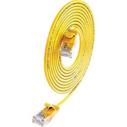 SLIM LUU0.25YE - Patch cable, Cat.6a, U/UTP, SLIM, 0.25 m, yellow