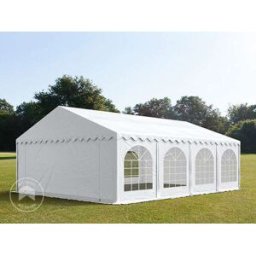 TOOLPORT 5x8m Marquee / Party tent w. ground frame, PVC 750, white - (7325)