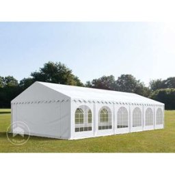 TOOLPORT 5x12m Marquee / Party tent w. ground frame, PVC 750, white - (7161)