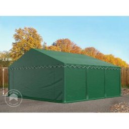 TOOLPORT 6x6 Storage Tent / Shelter w. ground frame, PVC 750, dark green - (7205)