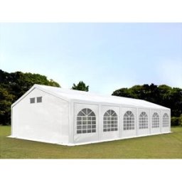 TOOLPORT 6x12m Marquee / Party tent, w. ground frame, PE 550, white - (92105)