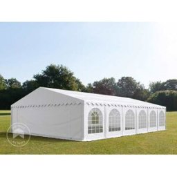 TOOLPORT 8x12m Marquee / Party tent w. ground frame, PVC 750, white - (7314)