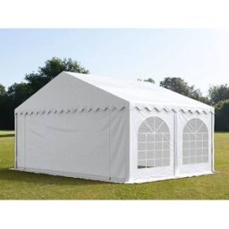 TOOLPORT 5x5m Marquee / Party tent w. ground frame, PVC 750, white - (2630)