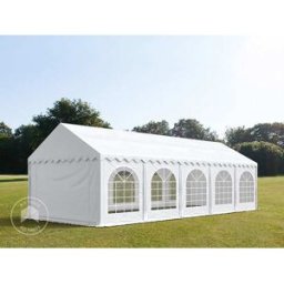 TOOLPORT 3x10m Marquee / Party tent w. ground frame, PVC 750, white - (7268)