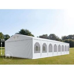 TOOLPORT 7x20m 2.6m Sides Marquee / Party tent w. ground frame, PVC 1400, white - (578617)