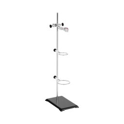 Laboratory Stand - with clamp, boss head and 2 rings
