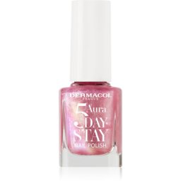 Dermacol 5 Day Stay Aura Longlasting Nail Polish with pearl shine shade 69 Rose Glow 11 ml