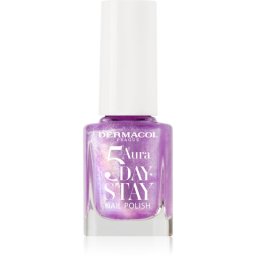Dermacol 5 Day Stay Aura Longlasting Nail Polish with pearl shine shade 70 Amethyst 11 ml