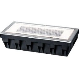 PAULMANN PLM 93775 - LED solar light, recessed floor light, silver, twilight switch,