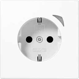 JUNG JG BTLS1521SEWW - Switchable Bluetooth socket, alpine white, measuring function