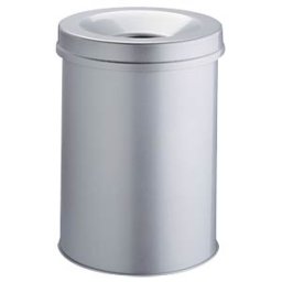 DURABLE 3306-10 - Waste basket Safe round 30, grey
