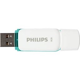PHILIPS MEDIA PHI FM08FD70B - USB Flash Drive, USB 2.0 8 GB, Snow Edition Spring Green