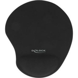 DELOCK 12040 - Mouse mat, with wrist rest, black