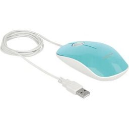 DELOCK 12538 - Wired Mouse, USB, turquoise