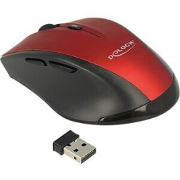DELOCK 12493 - Wireless mouse black/red