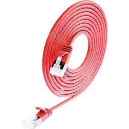 SLIM SL6A 5 RT - Cat.6a SLIM light cable, U/FTP, 5,0 m, red