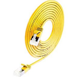 SLIM SL6A 025 GE - Cat.6a SLIM light cable, U/FTP, 0,25 m, yellow