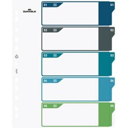 DURABLE 679327 - Plastic dividers, A4 (1 - 5)