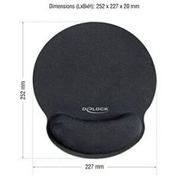 DELOCK 12559 - Mouse pad with Gel Wrist Rest