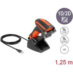 DELOCK 90556 - Barcode Scanner, 2D, 2,4 GHz/Bluetooth