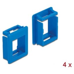 DELOCK 86764 - Keystone holder for housing, 4 pieces, blue