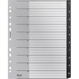 LEITZ 12080000 - Plastic dividers A4 (1-10), Recycle
